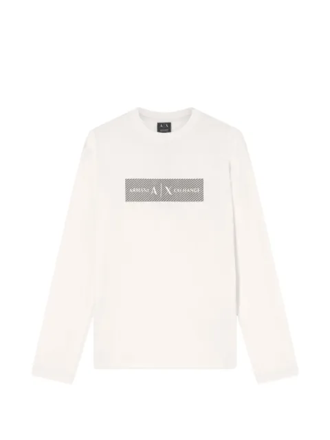 Armani Exchange playera manga larga con logo estampado