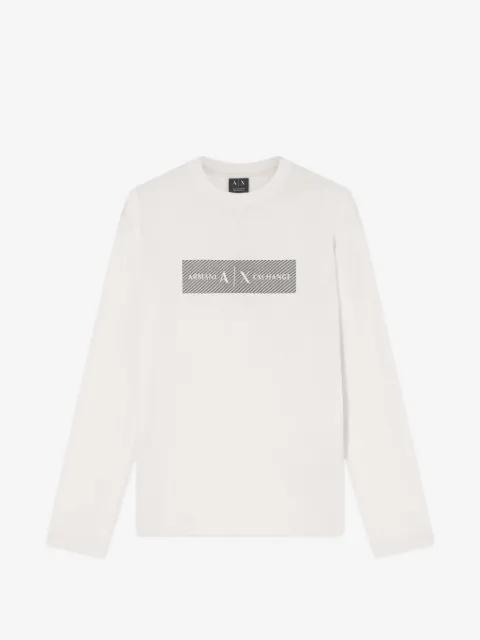 Armani Exchange playera manga larga con logo estampado