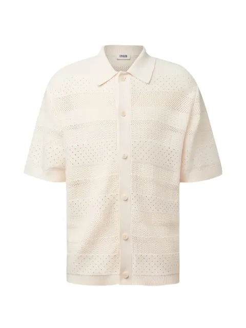 Drykorn Dantte pointelle-knit button-up shirt