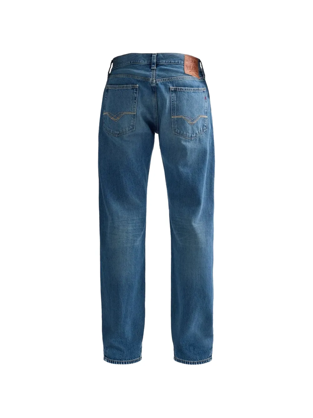 Replay Deryck jeans met logopatch Blauw