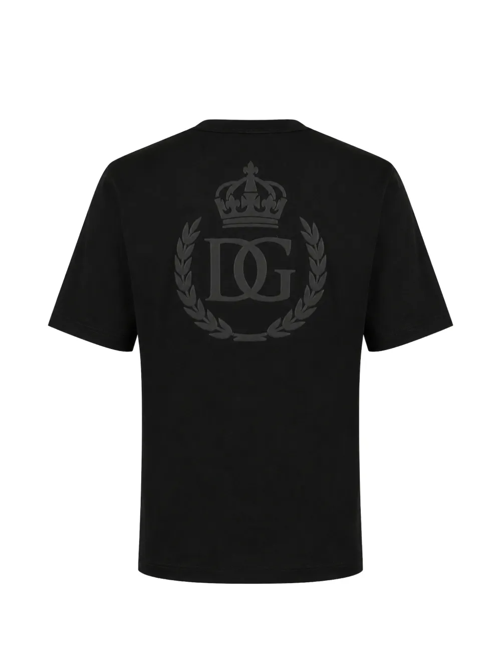 Dolce & Gabbana T-shirt met logo-reliëf Zwart