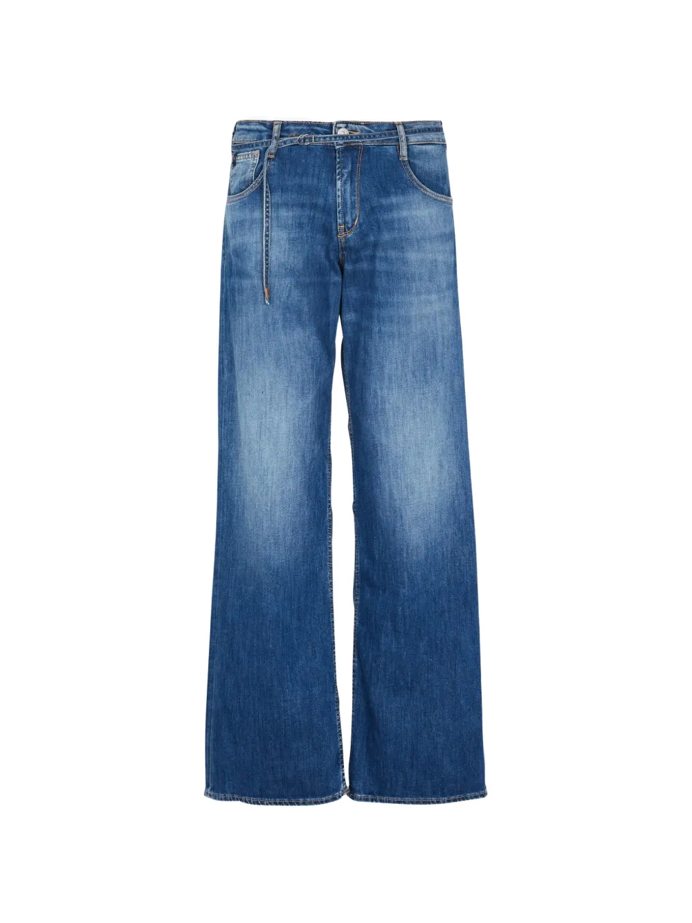 Les Temps des Cerises Jeans Lauryn a gamba ampia - Blu