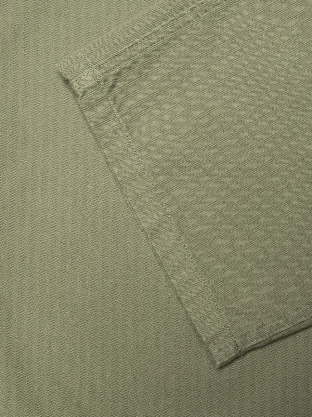 Nudie Jeans Wendy broek met wijde pijpen en visgraat-patroon Groen