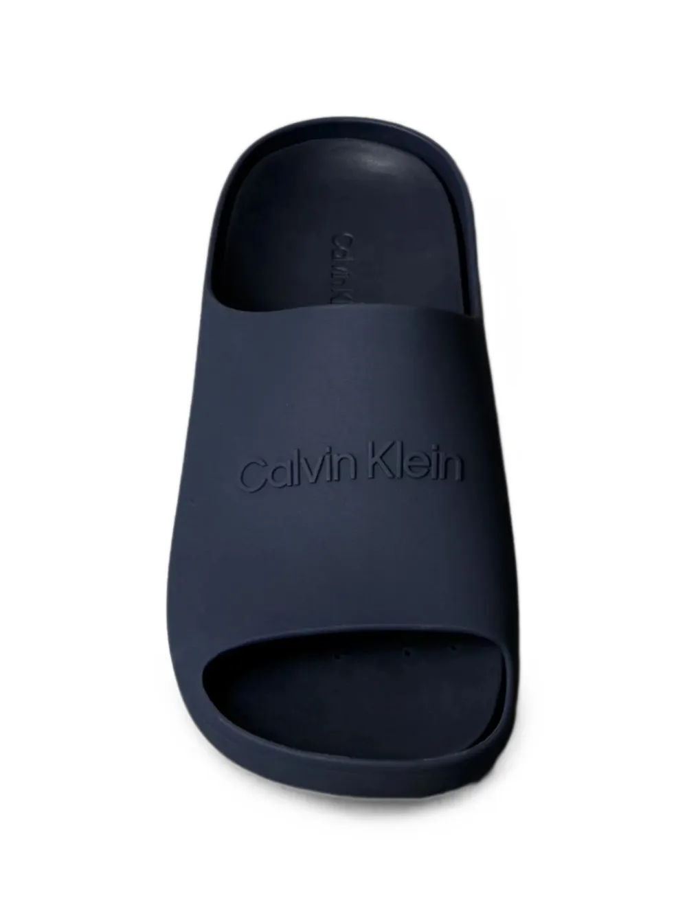 Calvin Klein Slippers met logo-reliëf Blauw