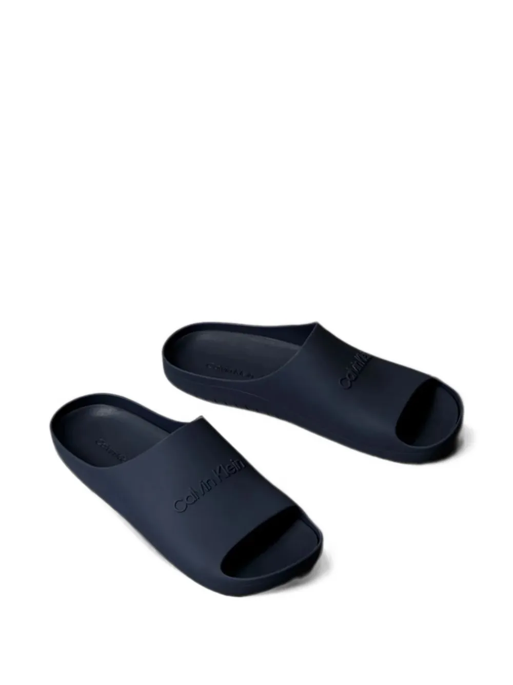 Calvin Klein Slippers met logo-reliëf Blauw