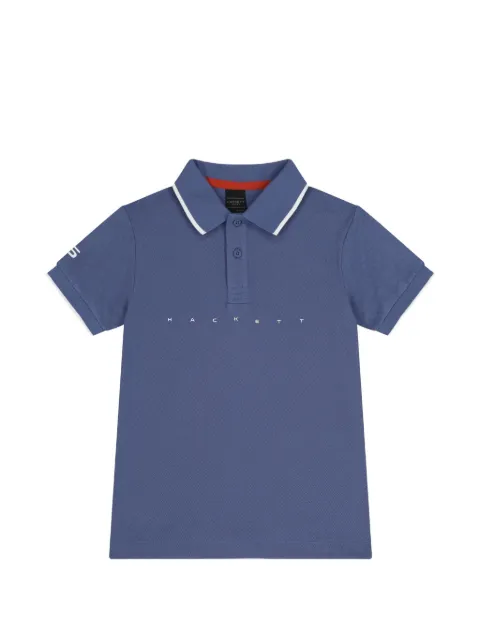 Hackett logo-print piqué polo shirt