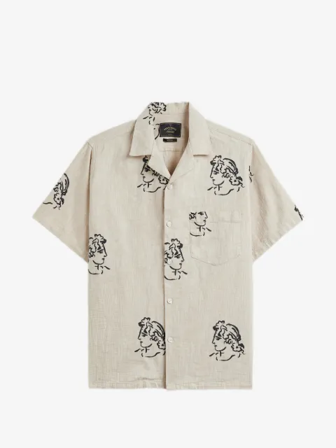 Portuguese Flannel Conimbriga graphic-print short-sleeve cotton shirt