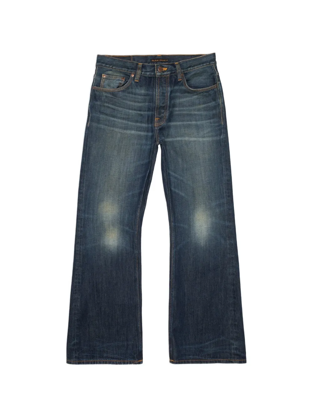 Nudie Jeans Jeans Flare Glenn con logo - Blu
