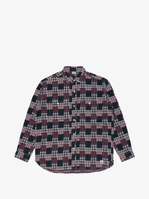 Edwin Work patterned button-down cotton shirt