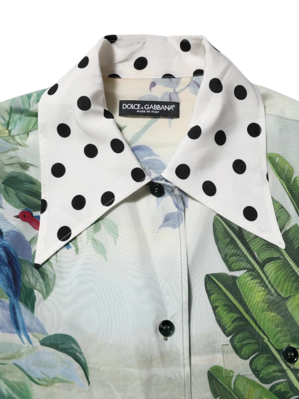 Dolce & Gabbana Zijden blouse met bloemenprint Groen