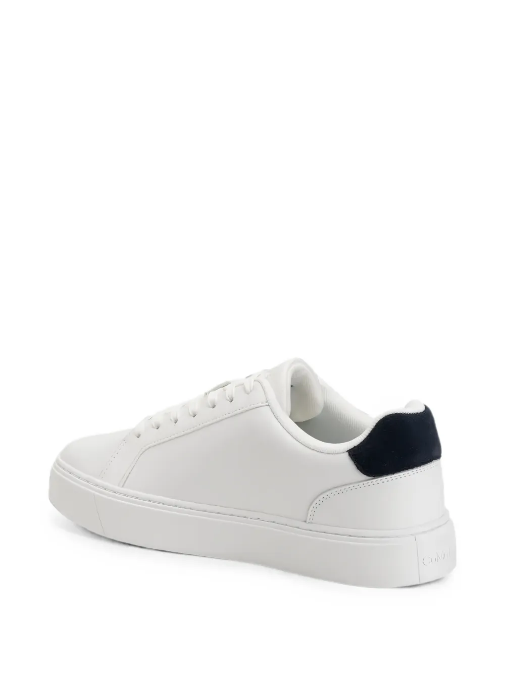 Calvin Klein Signature logo-print leather sneakers Wit