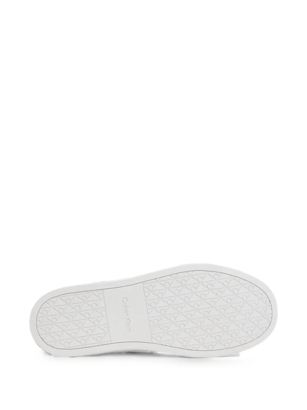 Calvin Klein Signature logo-print leather sneakers Wit