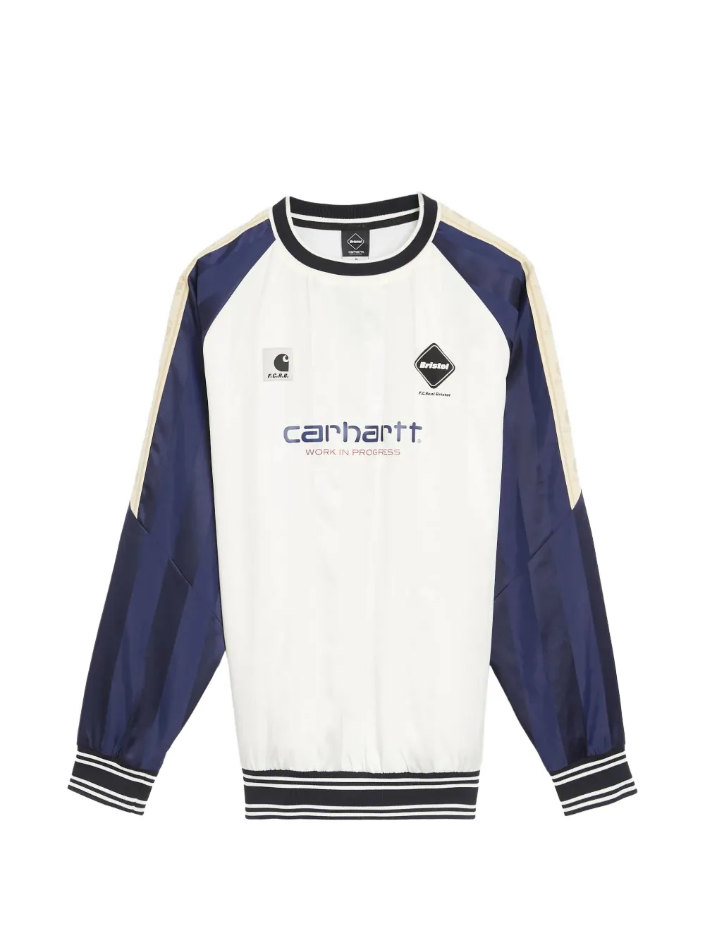 Carhartt WIP x F.C.Real Bristol Felpa Warm Up Piste - Bianco