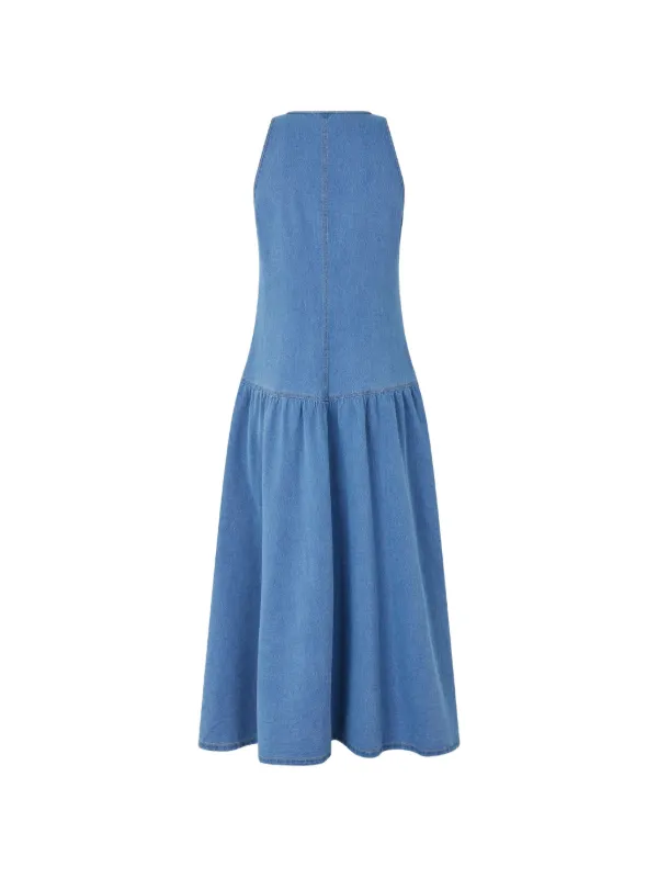 Baum Und Pferdgarten Almina Denim Maxi Dress | Blue