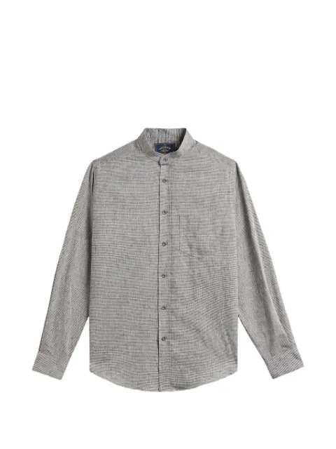Portuguese Flannel Marvin stripe-pattern mandarin-collar shirt