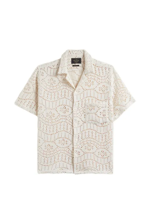 Portuguese Flannel Eye crochet-knit short-sleeve shirt
