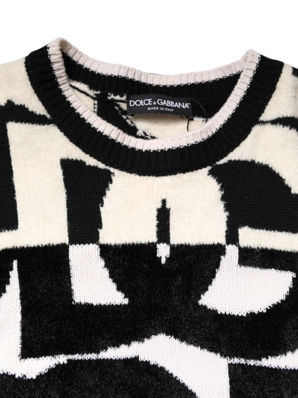 Dolce & Gabbana Trui met ronde hals en logopatroon Zwart