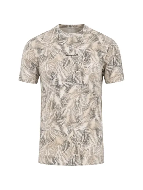 Armani Exchange leaf-print logo T-shirt