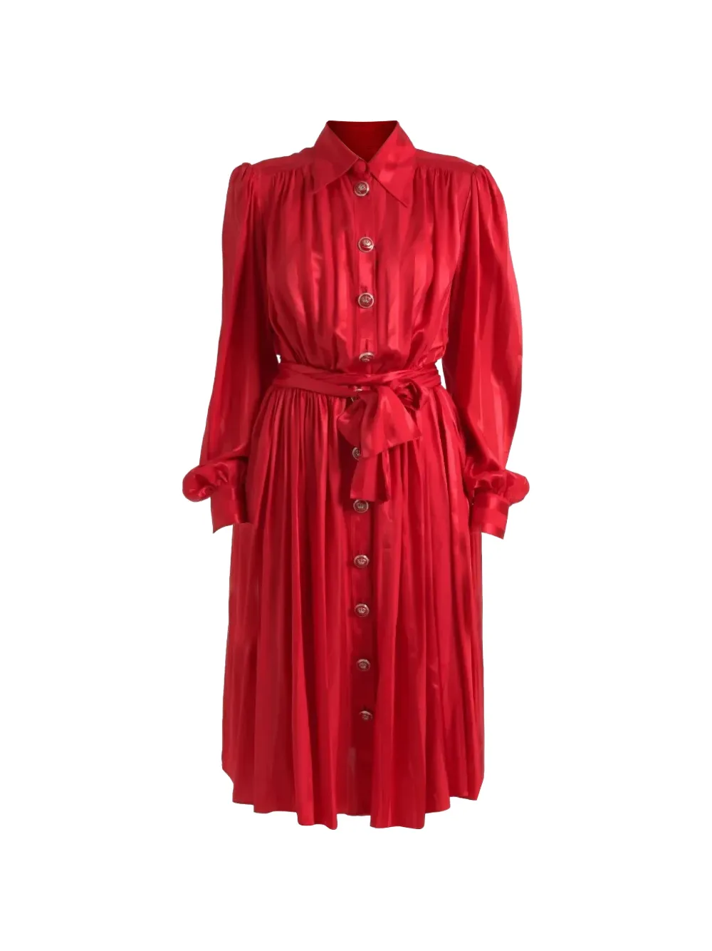 Dolce & Gabbana Abito midi plissettato - Rosso