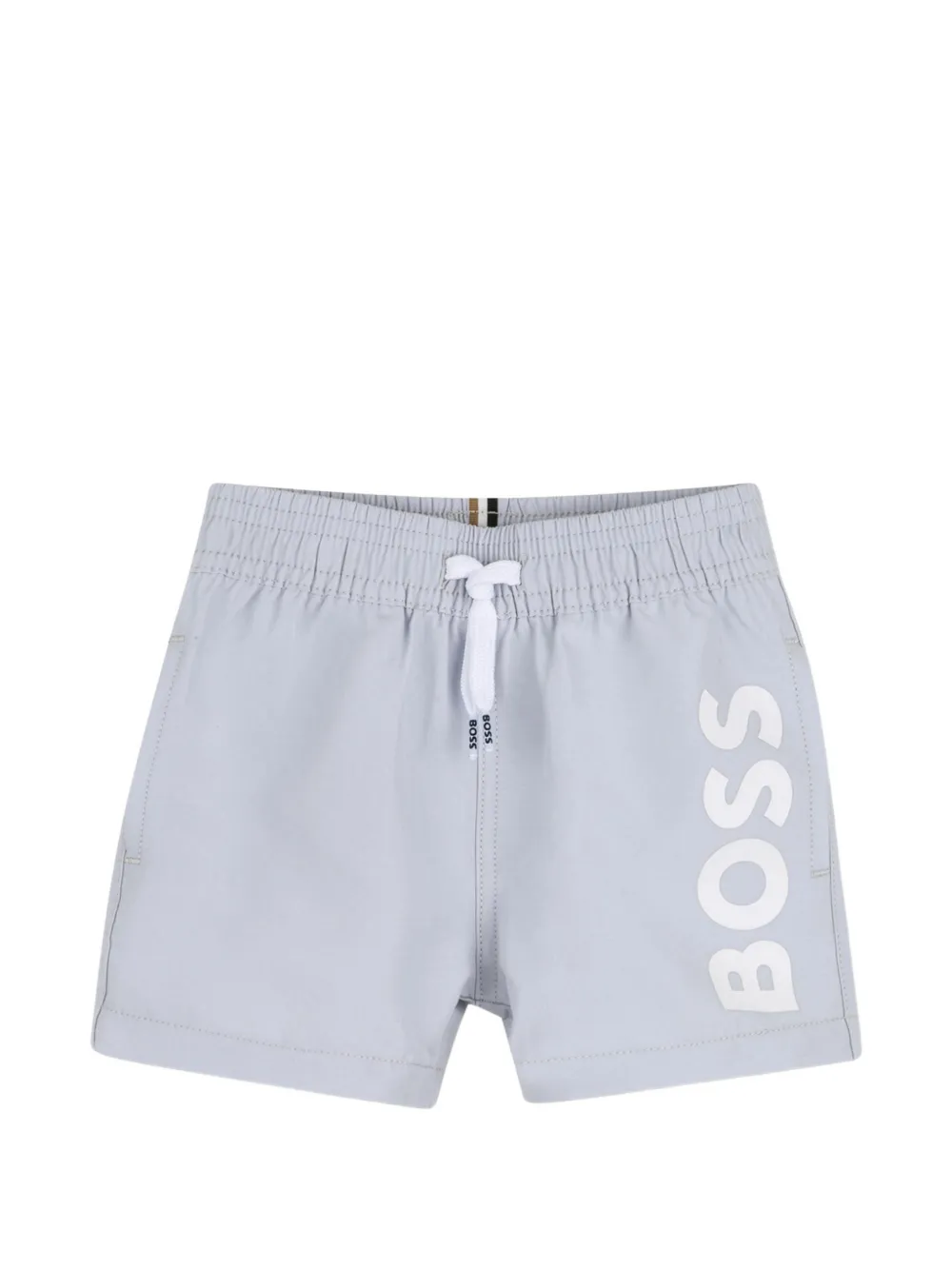 BOSS Kidswear logo-print drawstring swim shorts - Blau