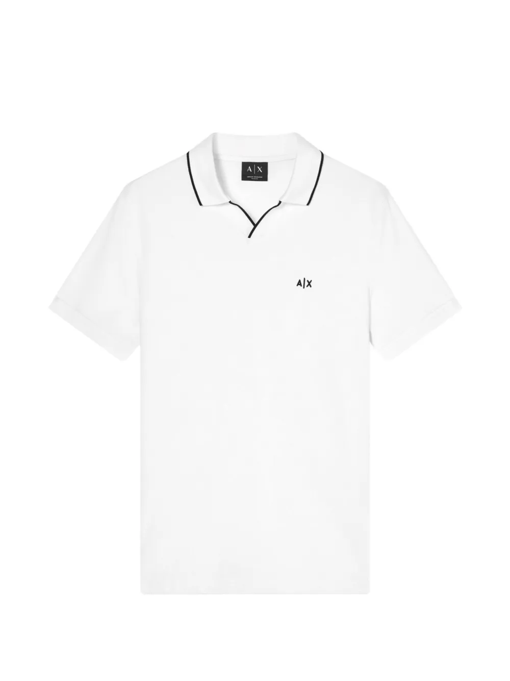 Armani Exchange logo-embroidered polo shirt - Weiß