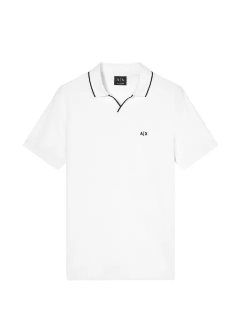 Armani Exchange Camisa polo com logo bordado