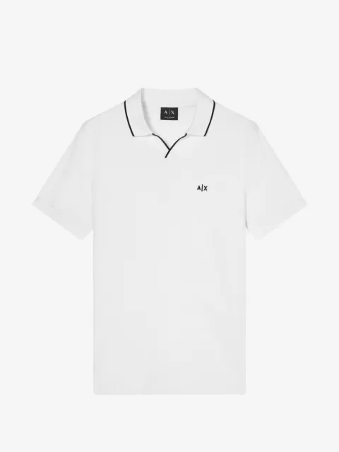 Armani Exchange logo-embroidered polo shirt
