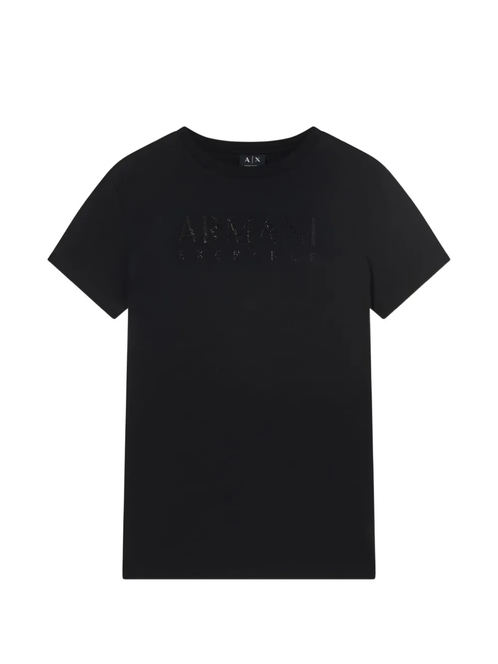 Armani Exchange T-shirt con strass - Nero