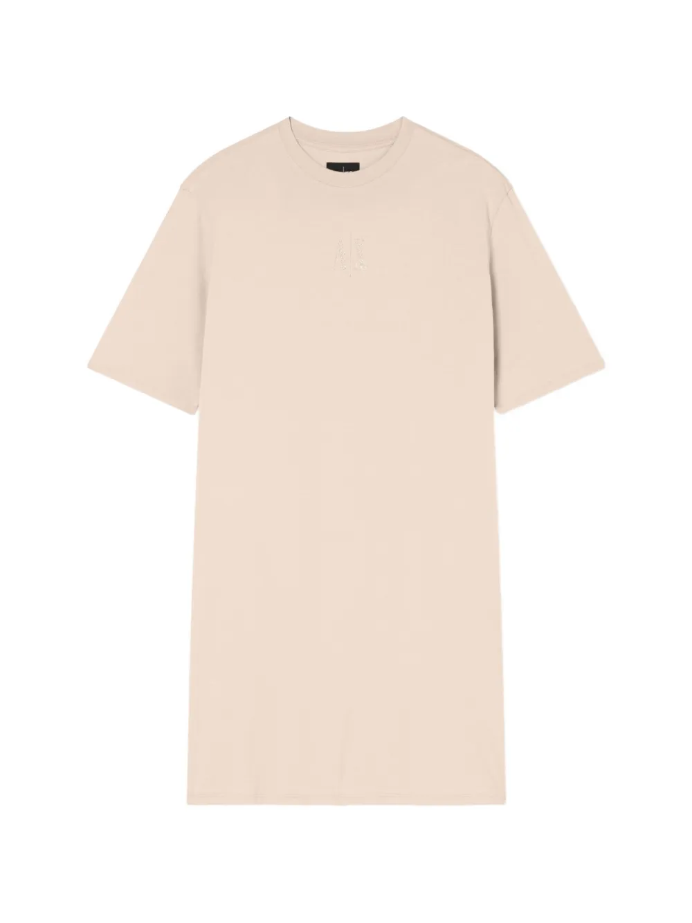 Armani Exchange Jersey T-shirt Mini Dress In Neutral