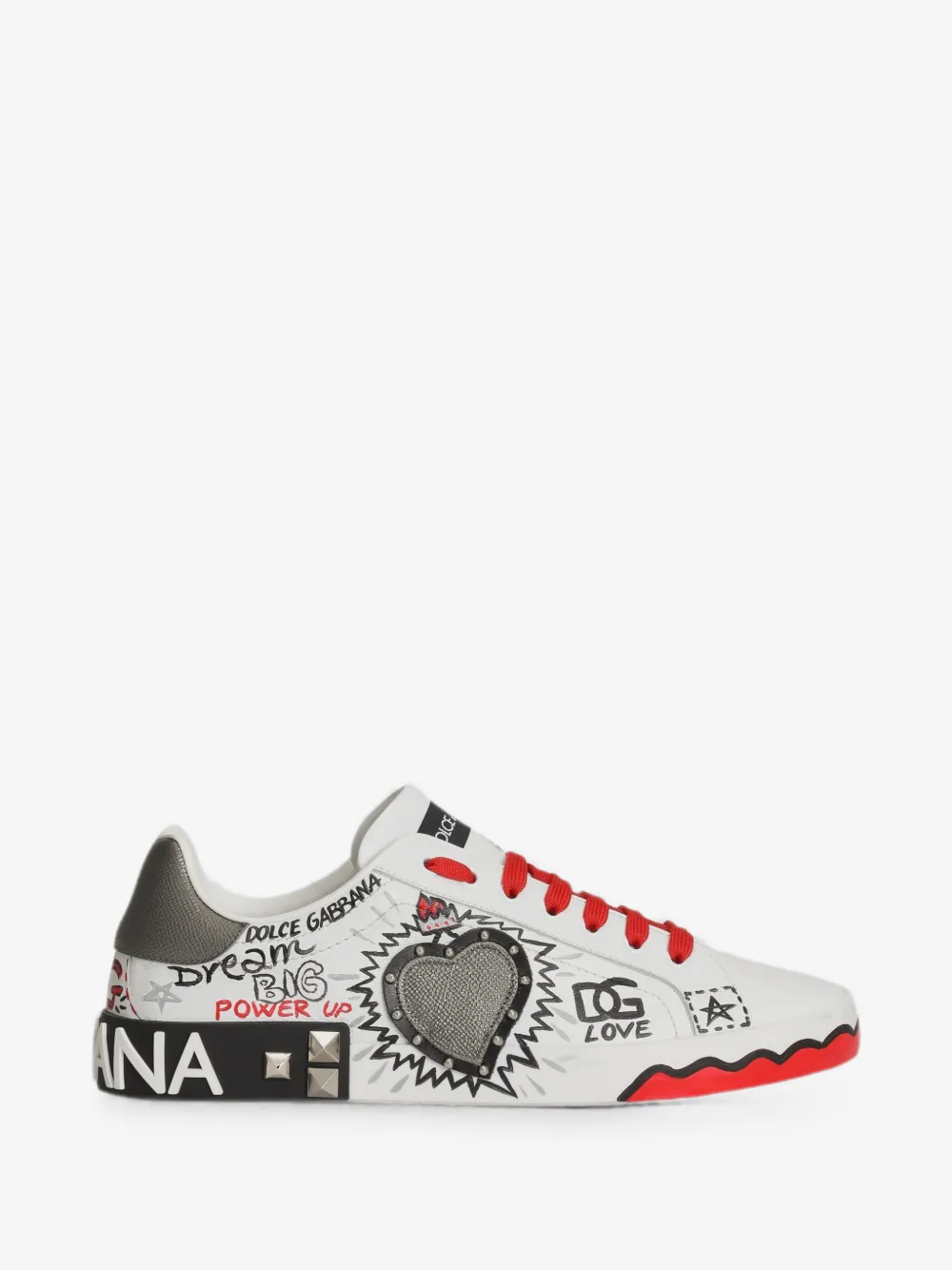 Dolce & Gabbana кроссовки с принтом граффити | белый | Image 1