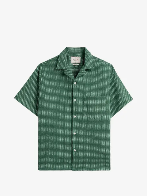 Portuguese Flannel polka-dot camp-collar shirt
