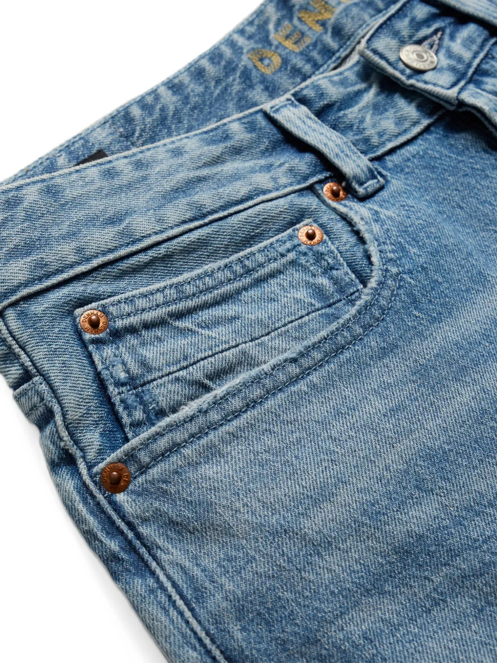  Denham Razor Faded-effect Jeans - Blu 