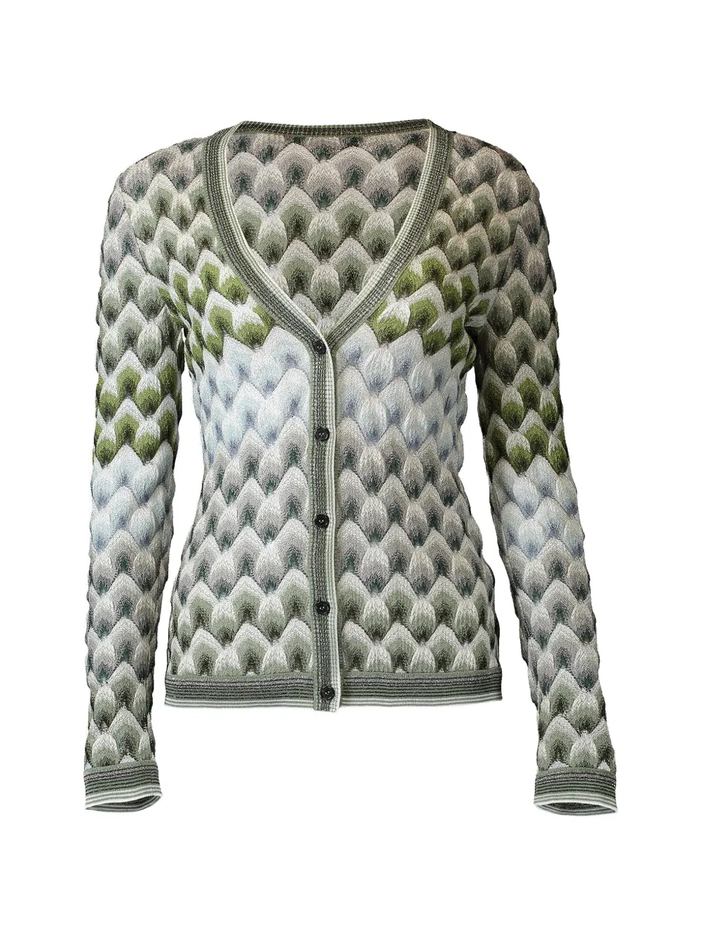 Missoni geometric-pattern V-neck cardigan - Grigio