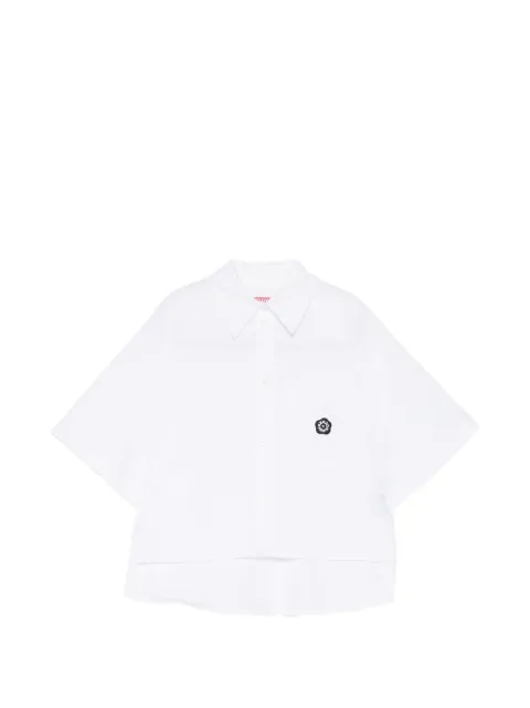 Kenzo Boke Flower-patch cropped shirt