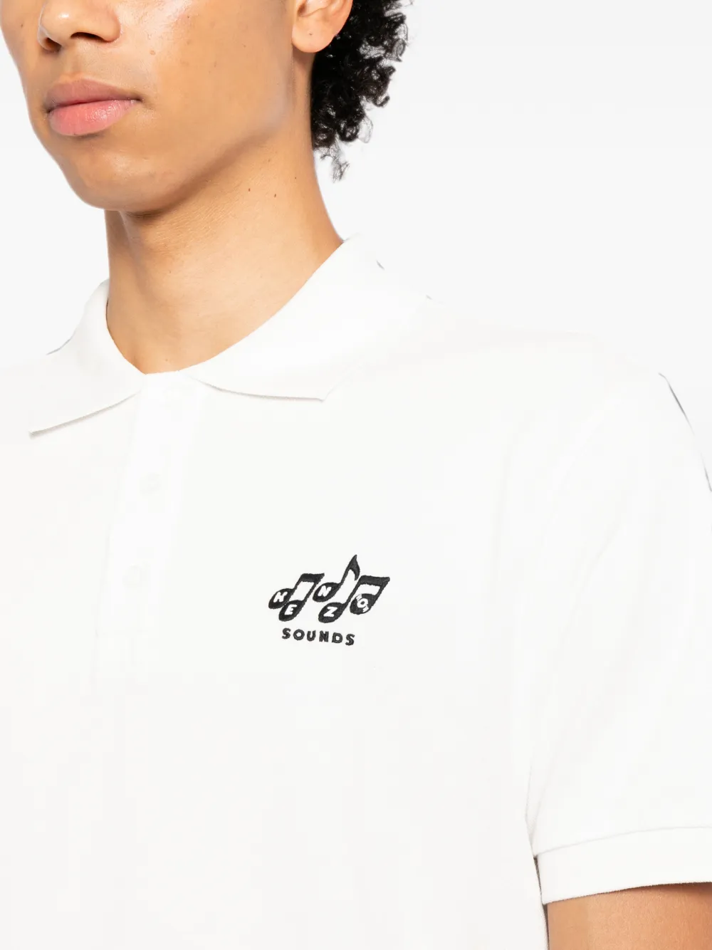 Kenzo Poloshirt met geborduurd logo Wit