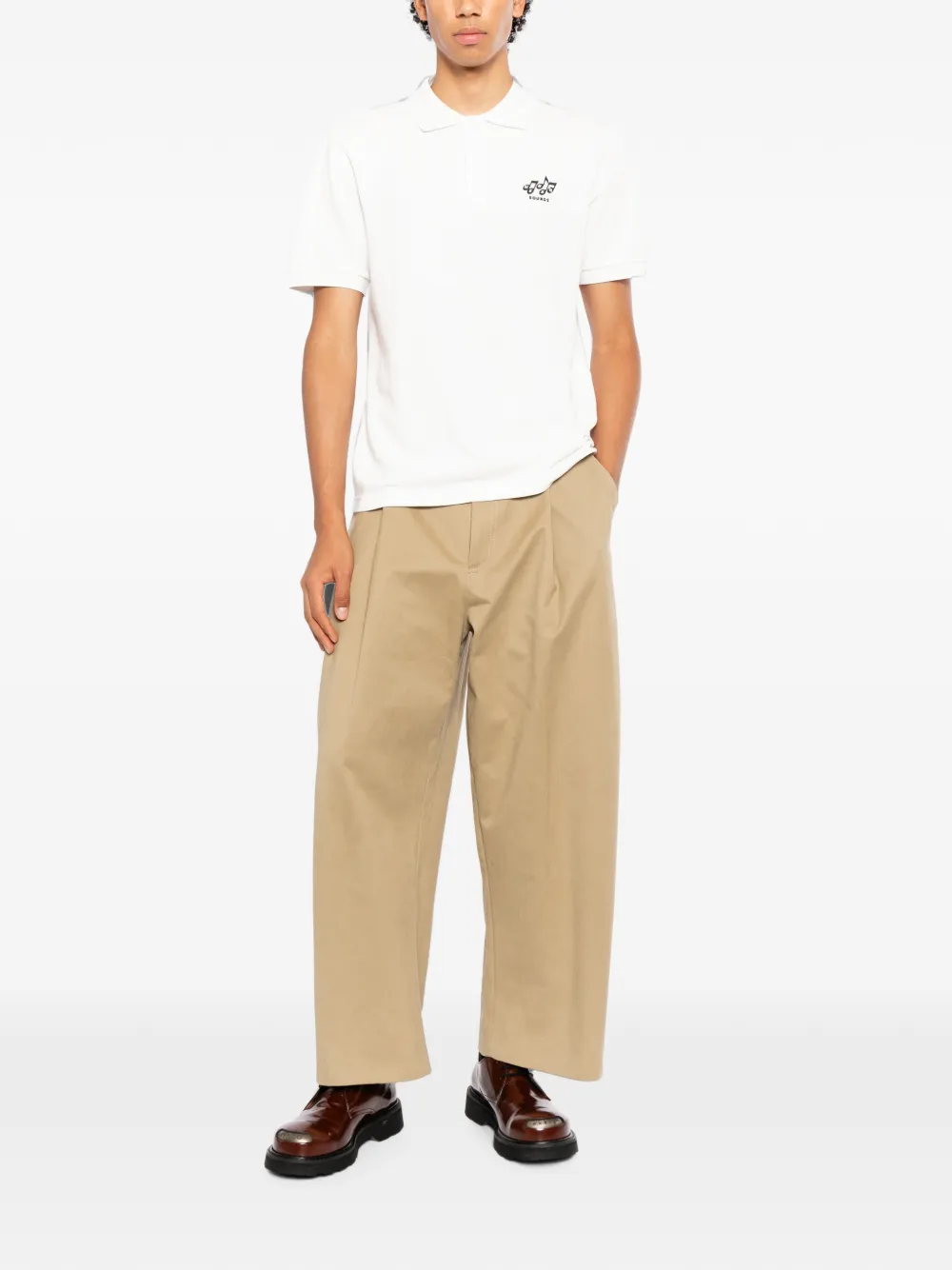 Kenzo Poloshirt met geborduurd logo Wit