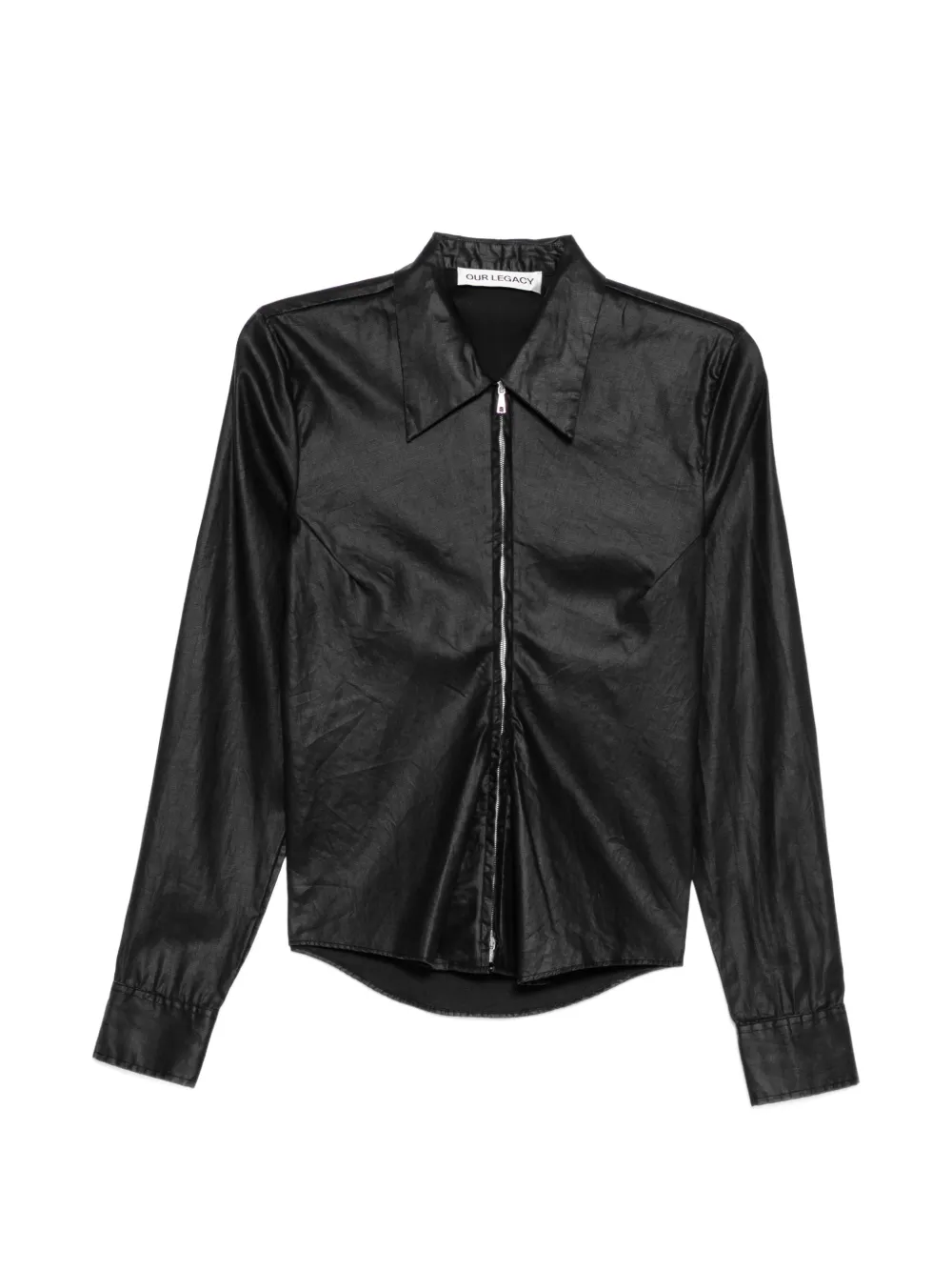 OUR LEGACY coated slim-fit shirt - Grau