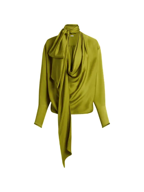 Balmain draped silk chiffon blouse
