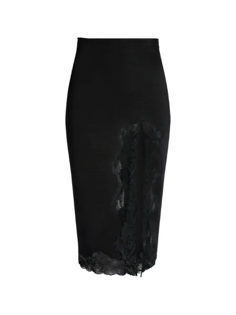 Balmain knit midi skirt with lace