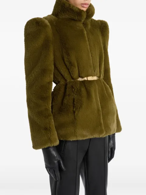 Balmain short faux-fur coat