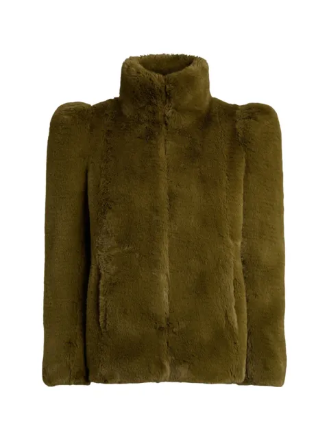 Balmain short faux-fur coat