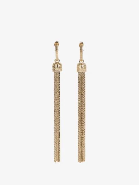 Balmain aretes de latón con borla