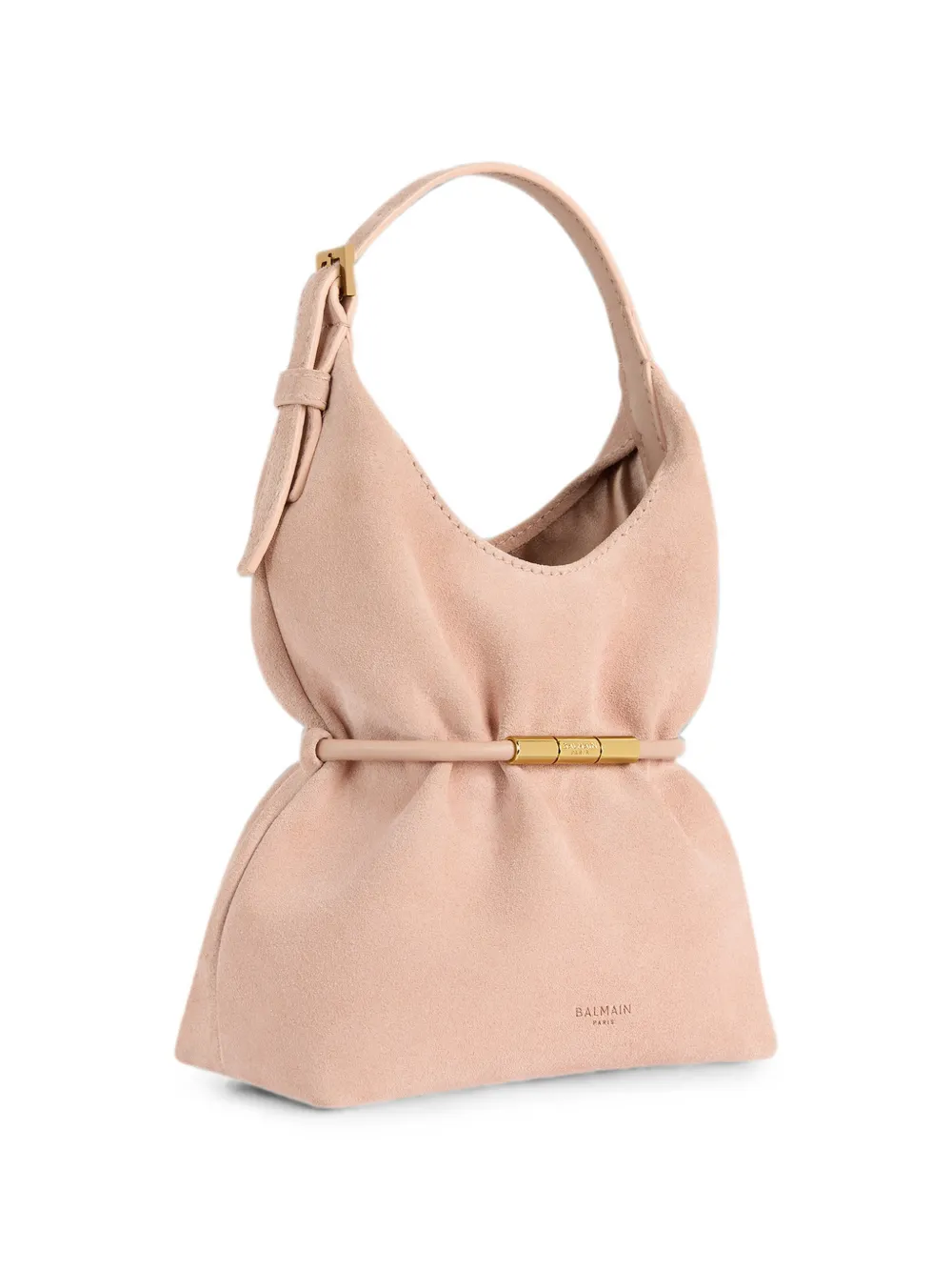 Balmain Sphynx suède mini-tas Roze