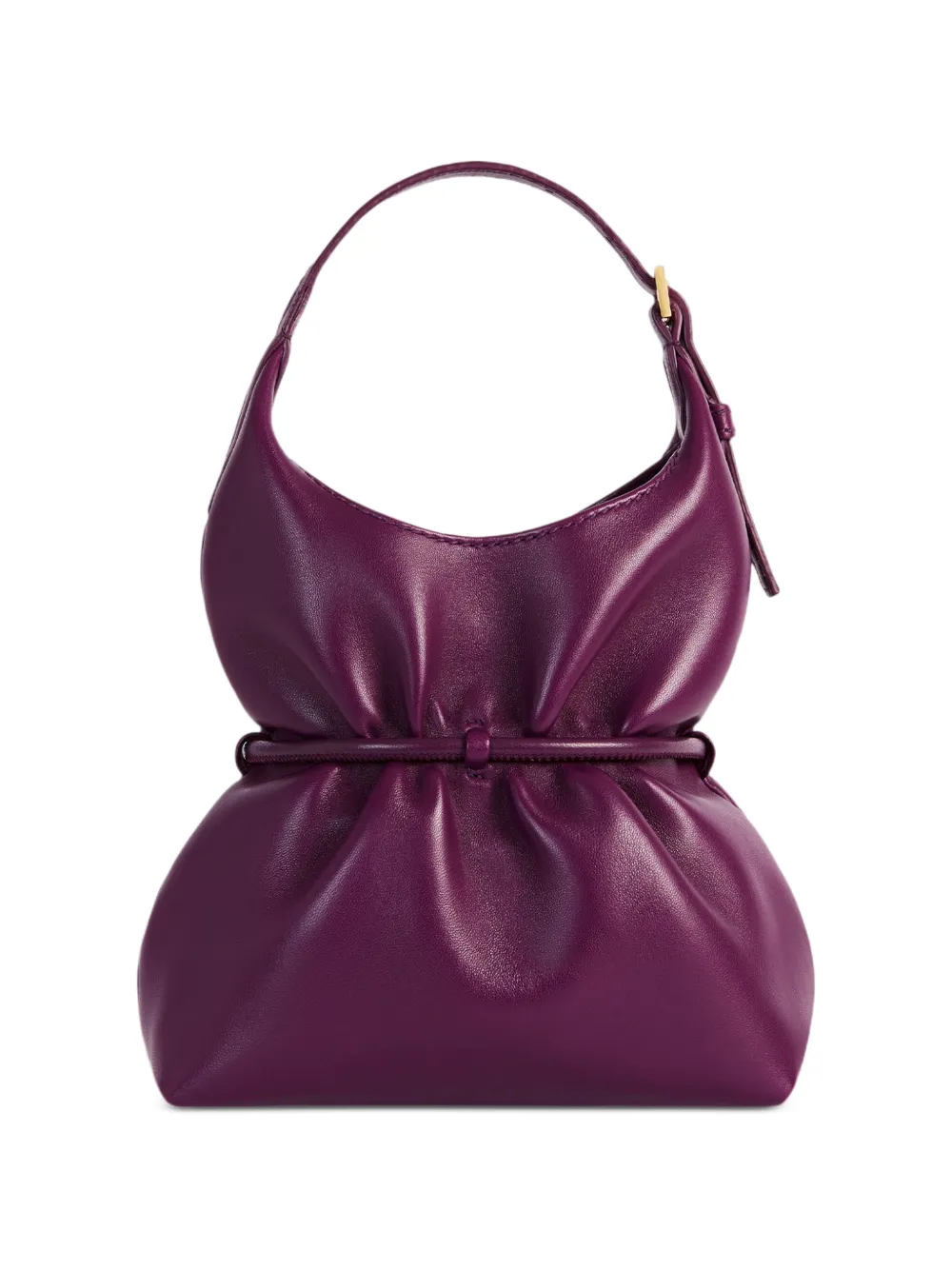 Balmain Sphynx Mini Bag in Smooth Leather in Purple, view 3