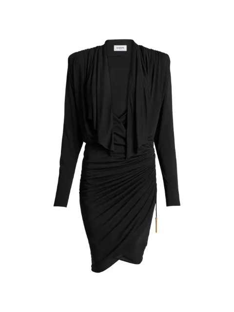 Balmain draped flowing jersey dress