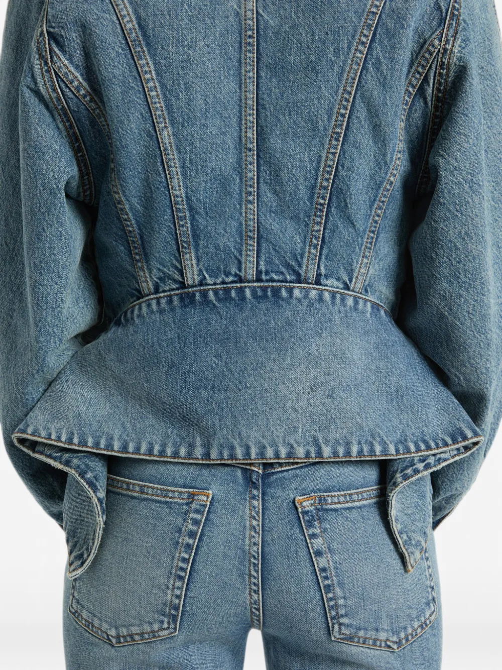 Balmain Vervaagd denim jack Blauw