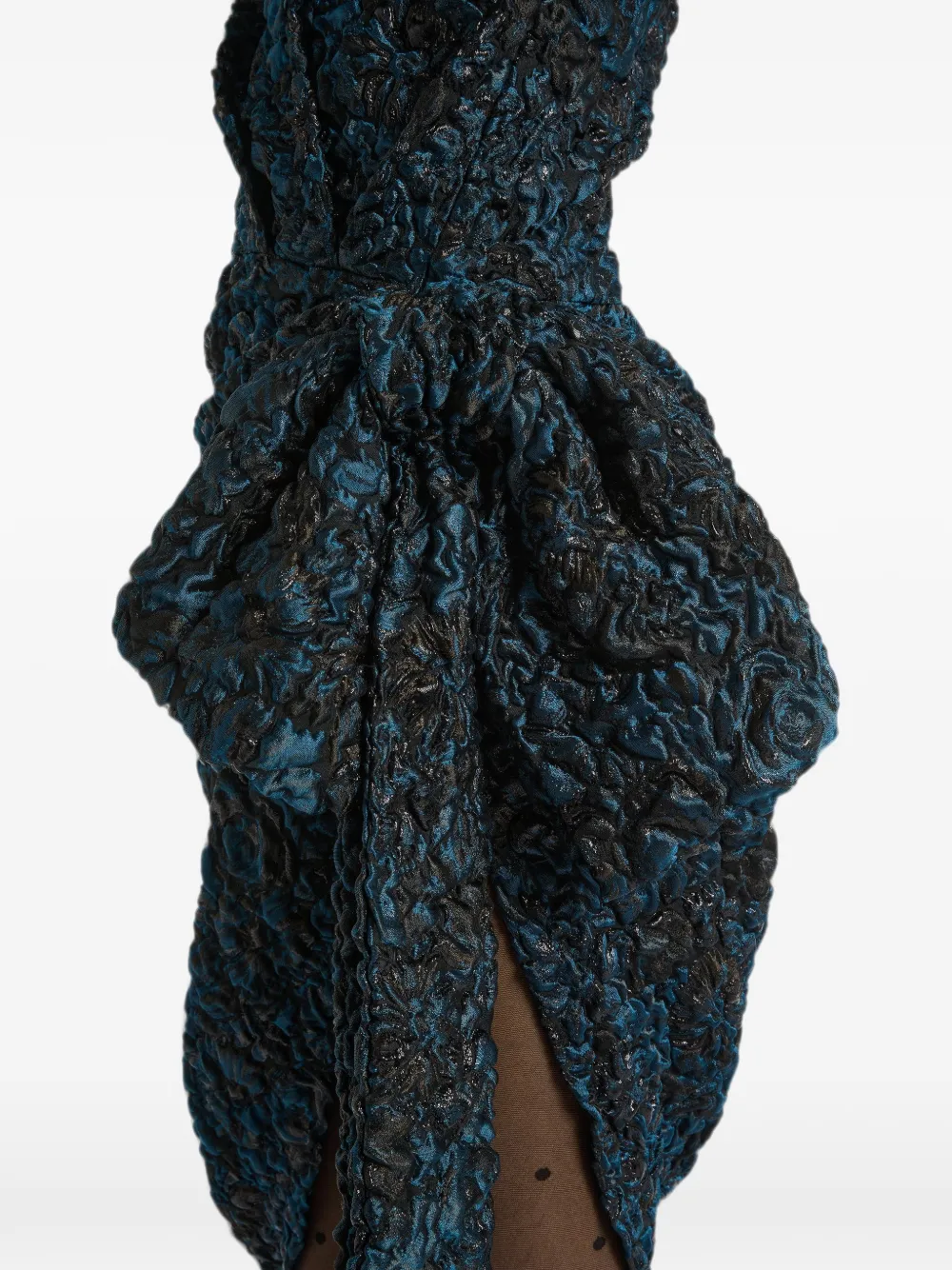 draped cloqué jacquard dress, image 8 of 8