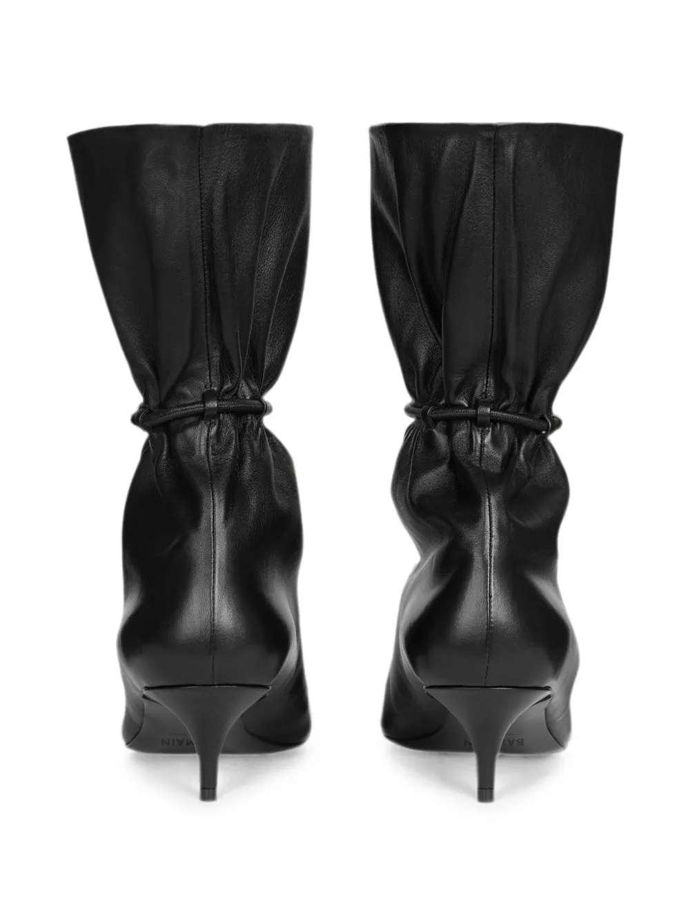 Balmain Sphynx gladde leren enkellaarzen Zwart