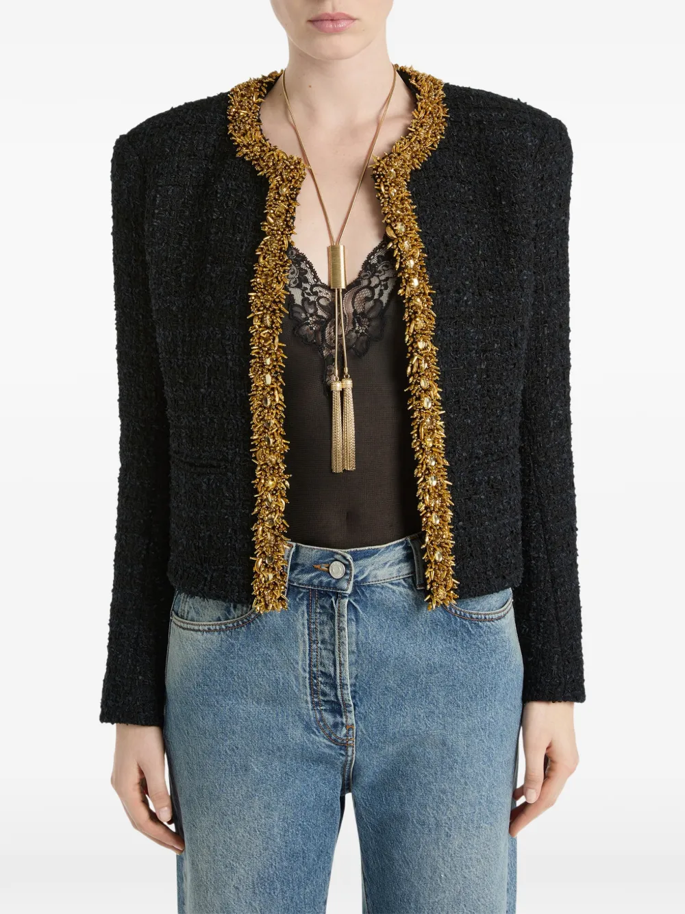 Balmain Tweed jack Zwart