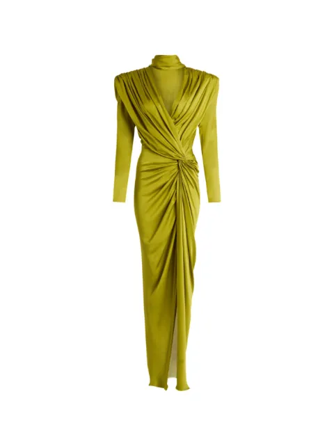 Balmain long silk chiffon dress